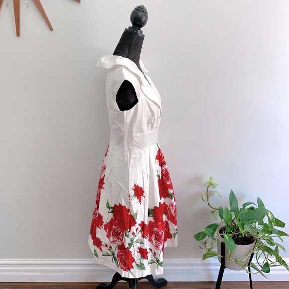 NWOT Roses Floral Swing Dress (Sz 6) - Picture 6 of 11